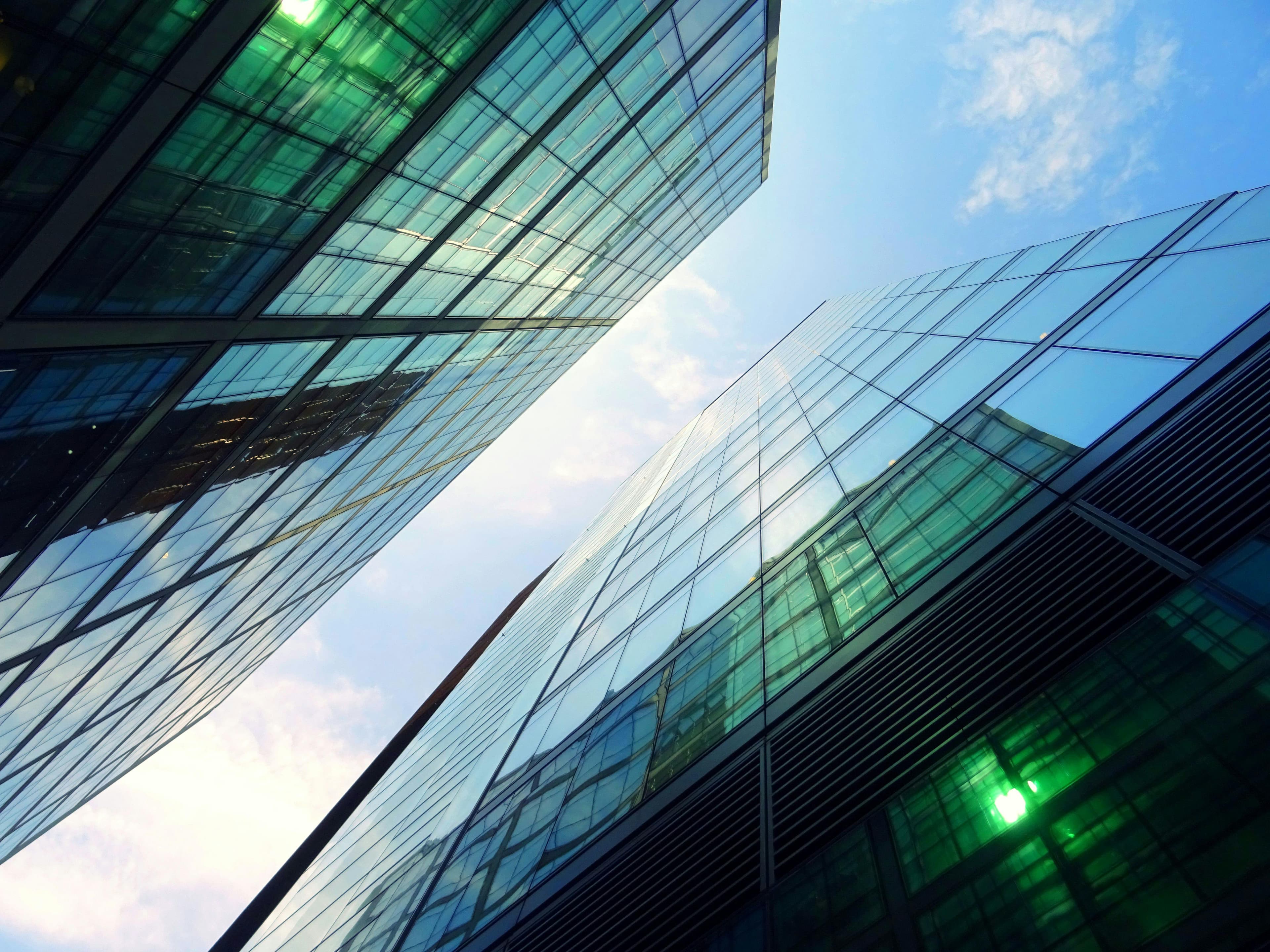 Modern glass skyscrapers — digital asset infrastructure